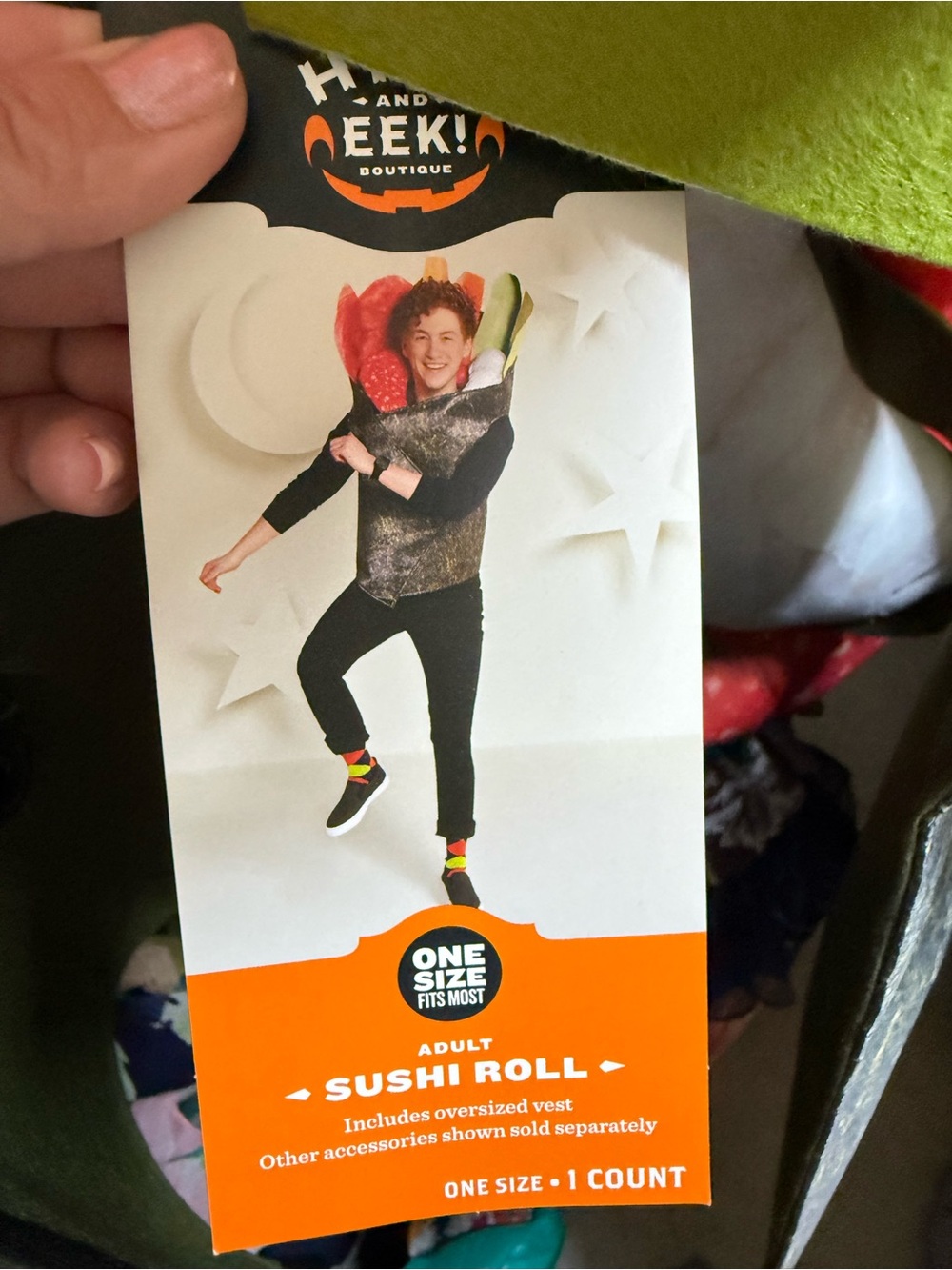 Adult Sushi Roll Halloween Costume Oversized Vest OSFM Hyde and Eek Boutique - Picture 4 of 4